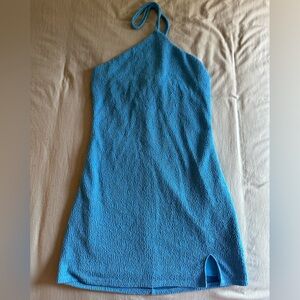 High neck mini dress